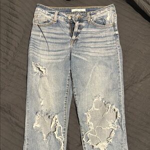 Stylish Blue Distressed Jeans